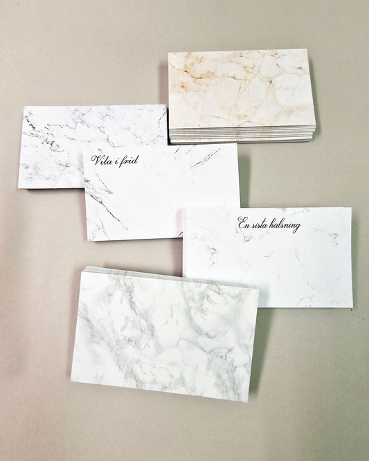 Hautauskortti marmoria