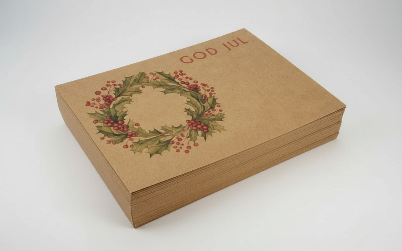 God Jul Tag 7,4 x 10,5 cm enkelt kort