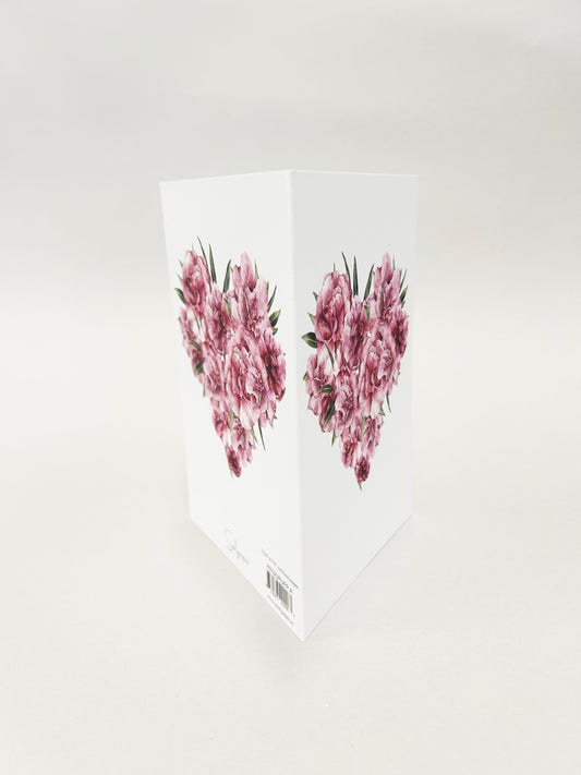 Blomhjärta - 10st inkl.kuvert