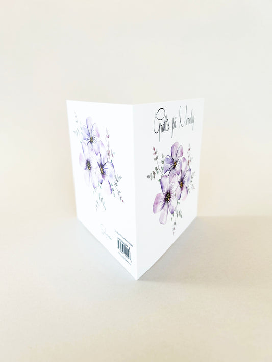 Stort Morsdag kort - 15st inkl. kuvert 12,5 x 12,5 cm