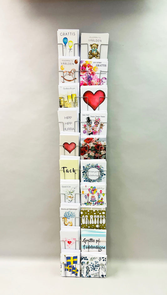 Väggställ 20st motiv med 200st stora kort inkl kuvert.