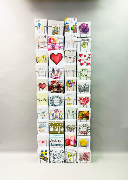 Väggställ 40st motiv med 400st stora kort inkl kuvert.