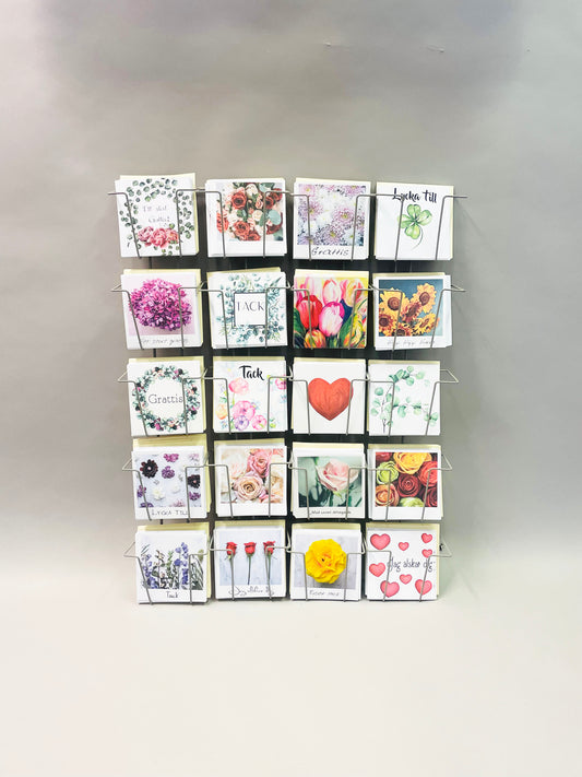 Väggställ 20st motiv med 200st stora kort inkl kuvert.