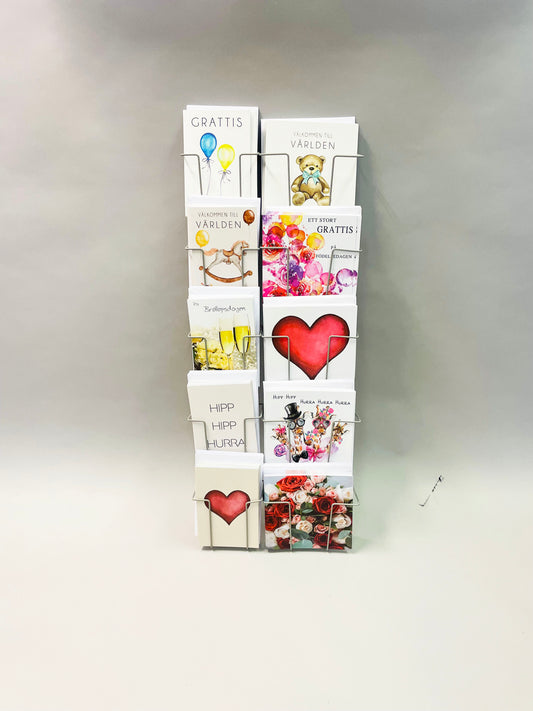 Väggställ 10st motiv med 100st stora kort inkl kuvert