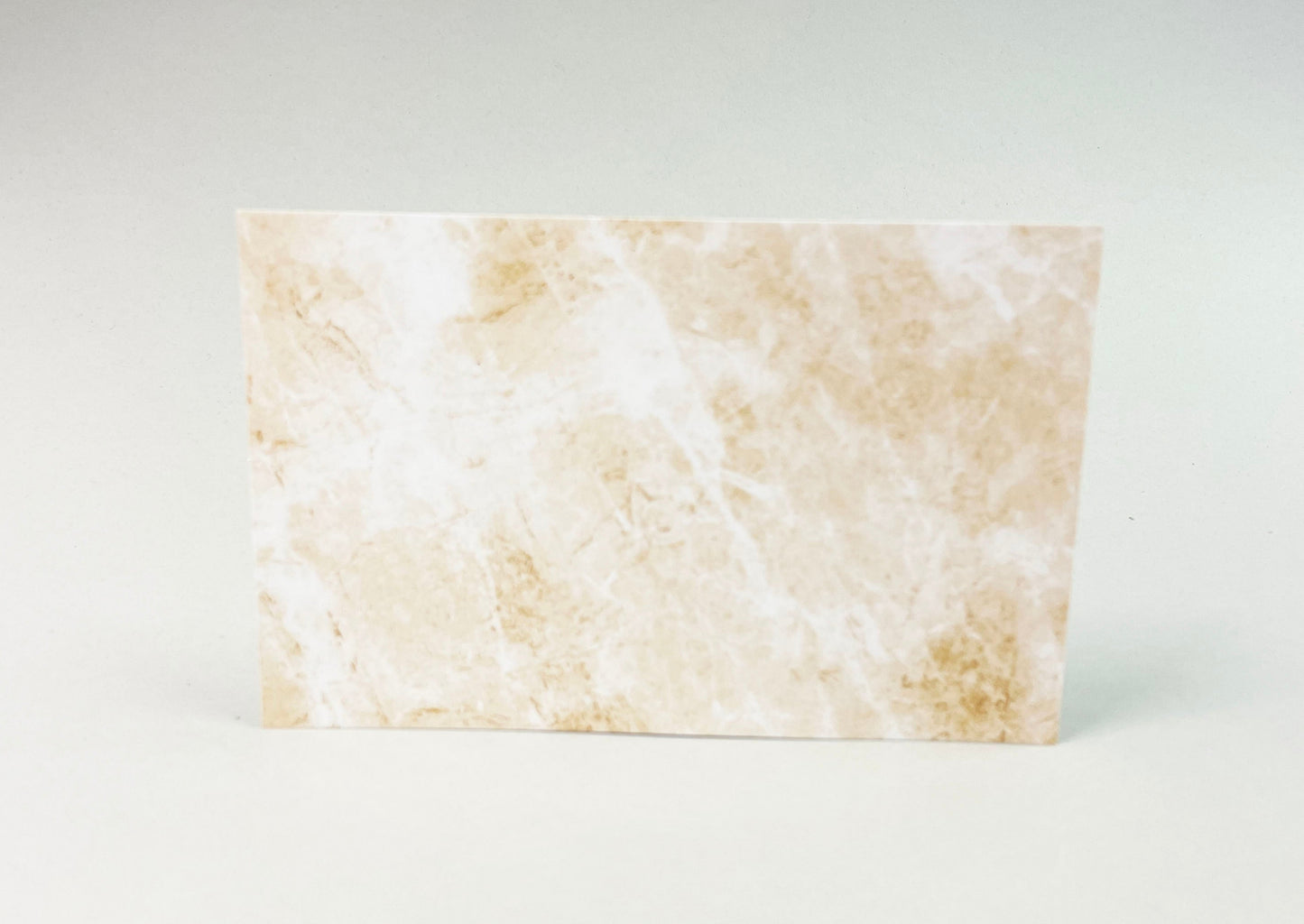 Begravningskort beige marmor- 9 x 14cm