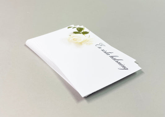 Hautauskortti - 9 x 14 cm