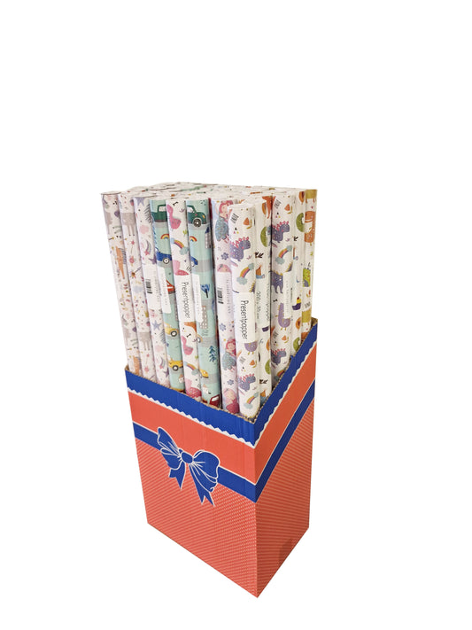 Golvställ 80st motiv med 400st stora kort inkl kuvert - Presentpapper ingår