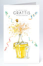 Stort kort Stort grattis champagne hink