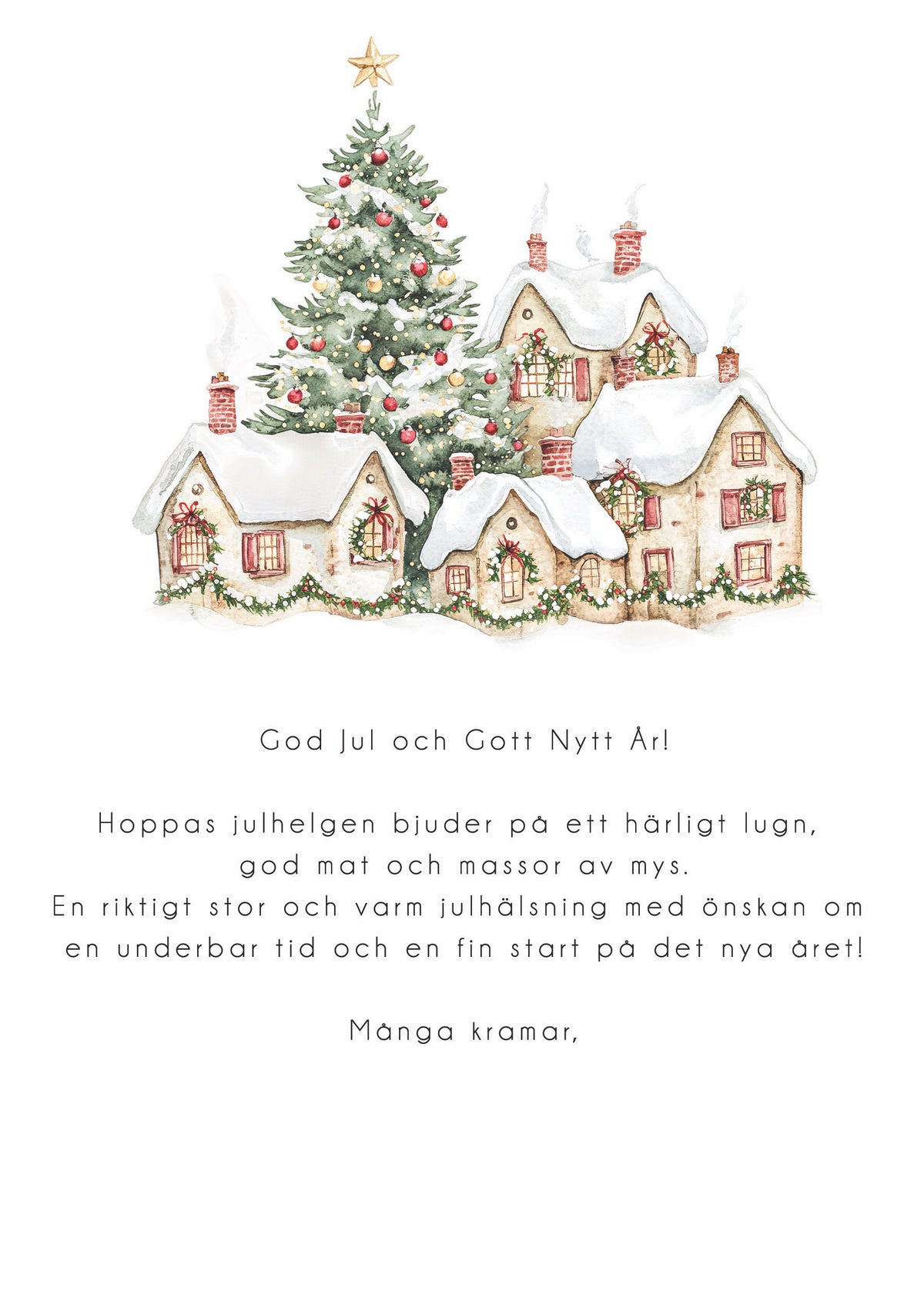 Stort Julkort Julby 10st