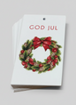 Tag enkel 6x10,5cm God Jul Krans 50st