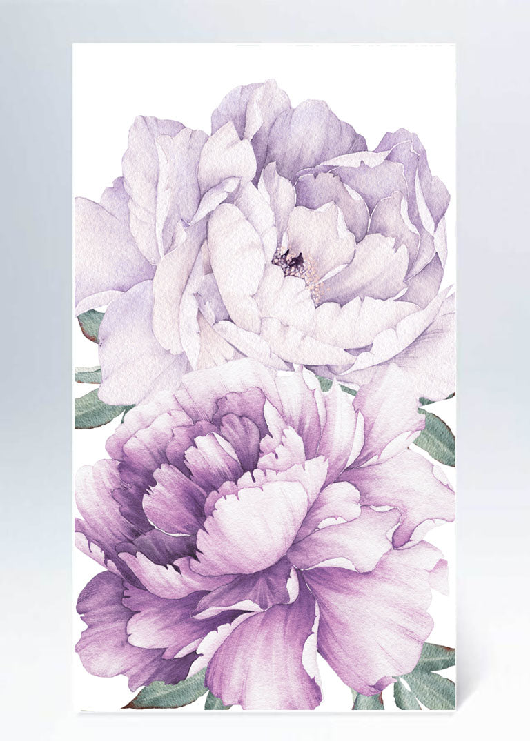 Tags lila pioner i akvarell