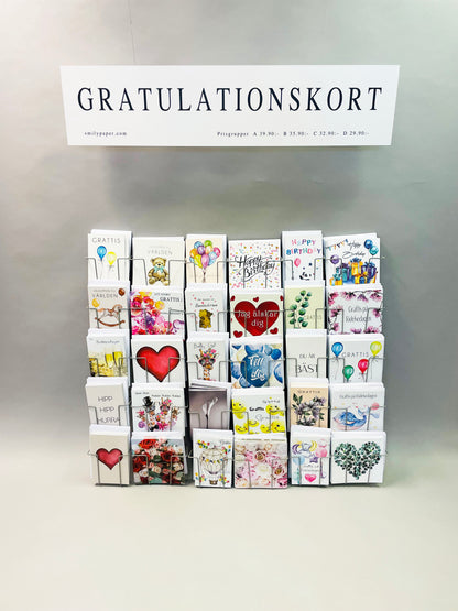 Väggställ 30st motiv med 300st stora kort inkl kuvert.